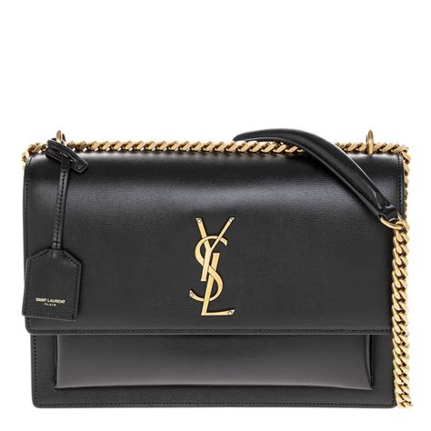 sac yves saint laurent noir et argent|ysl sac de jour large.